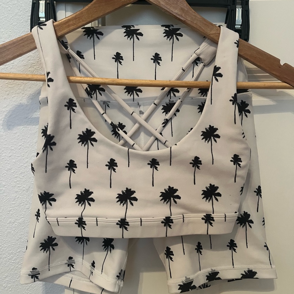 Spiritual Gangster Cream and Black Sports Bra